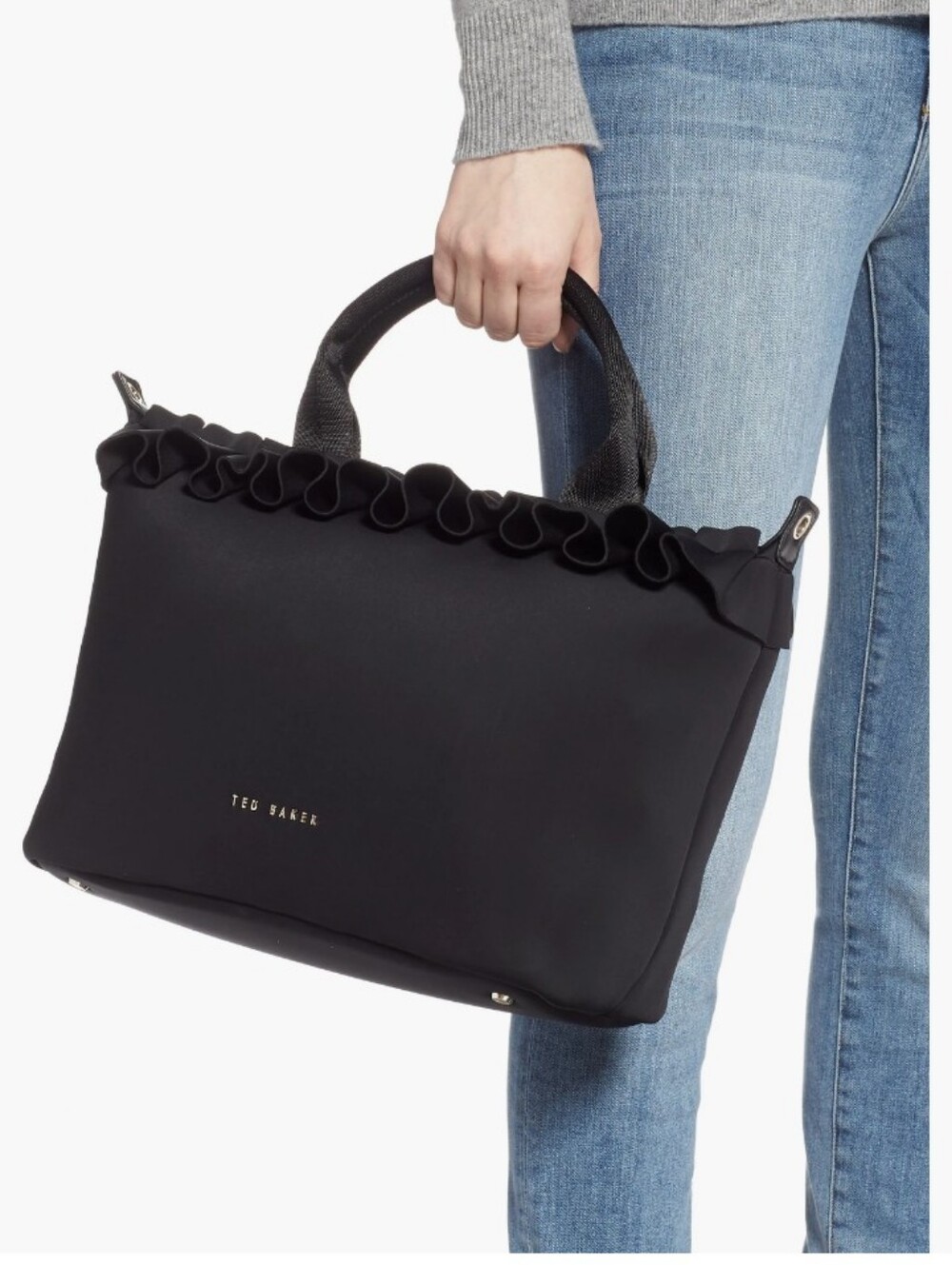 Ted Baker London Ryllee Ruffle Tote Size Small Edition Without Shoulder Strap